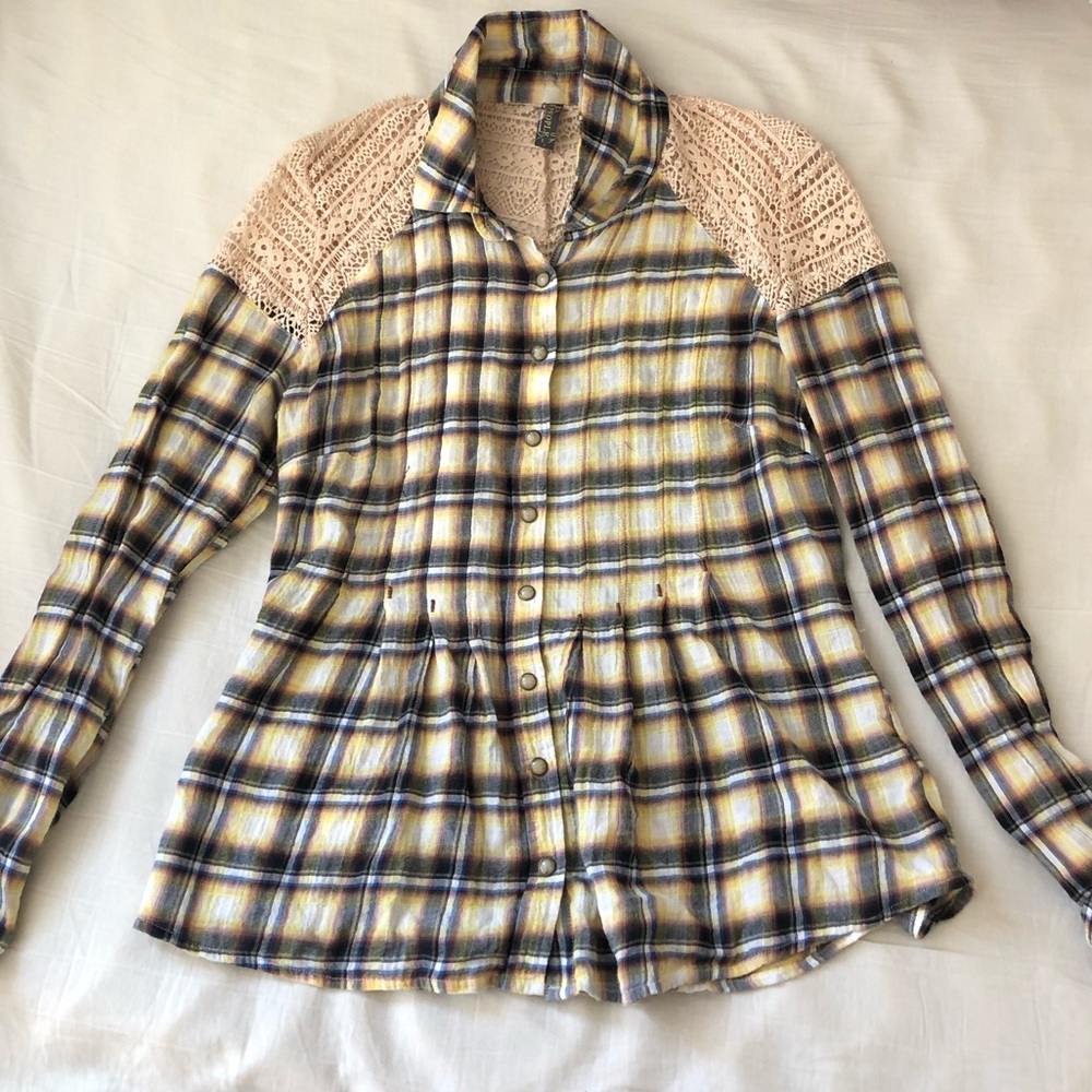 Free People Flannel with Lace